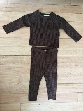 Zara Kids Brown Knit Two-Piece Set
